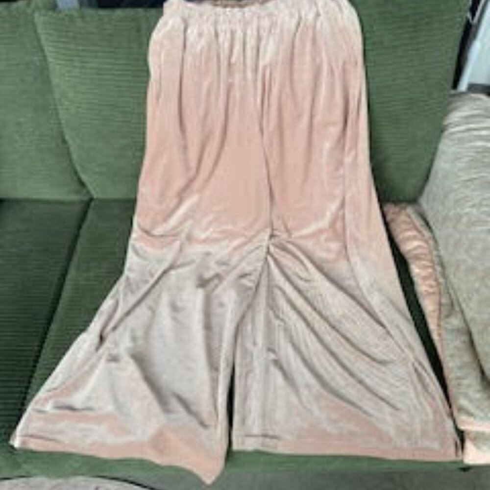 Offline by Aerie Super Wide Leg Ribbed Stretchy Trousers